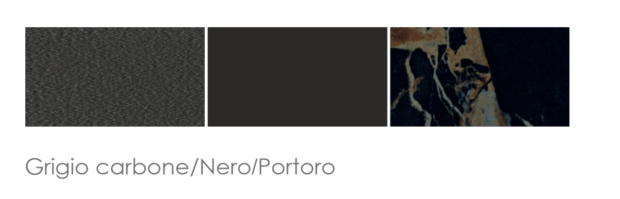 Grigio carbone/Nero/Portoro