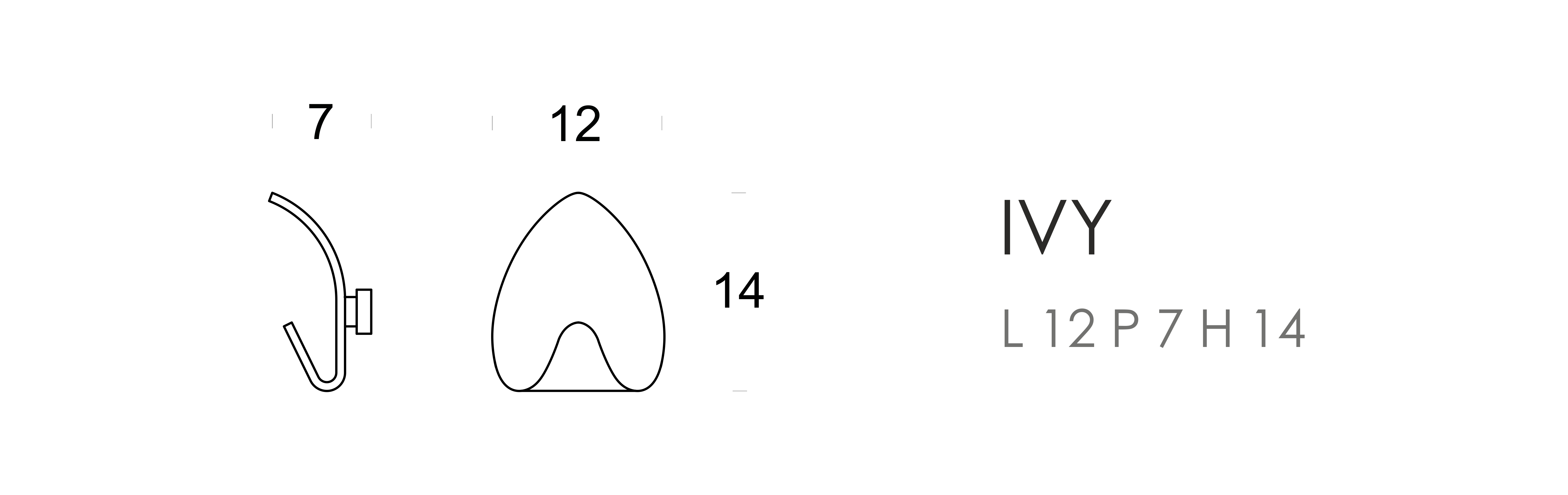 Ivy - L 12, P 7, H 14