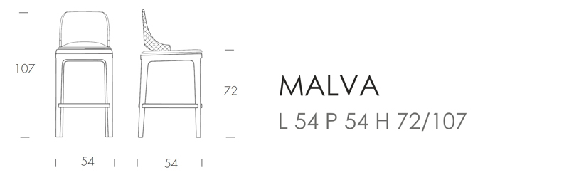 Барный Malva Стежка (L 54 P 54 H 72/107)