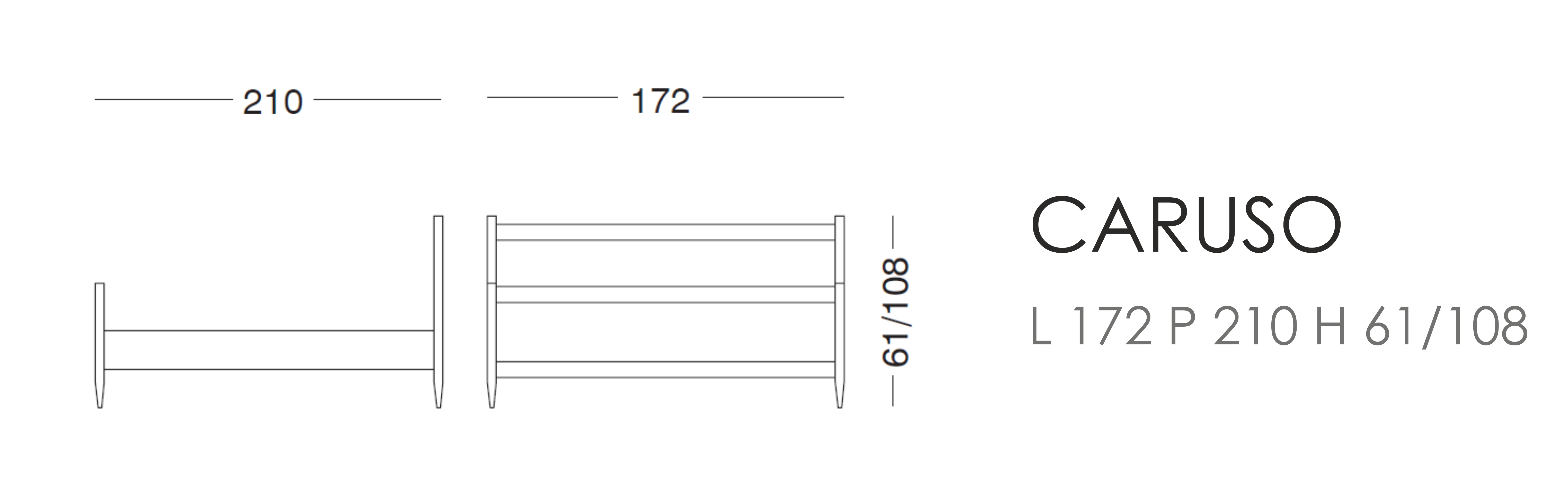 Caruso - L 172 P 210 H 61/108