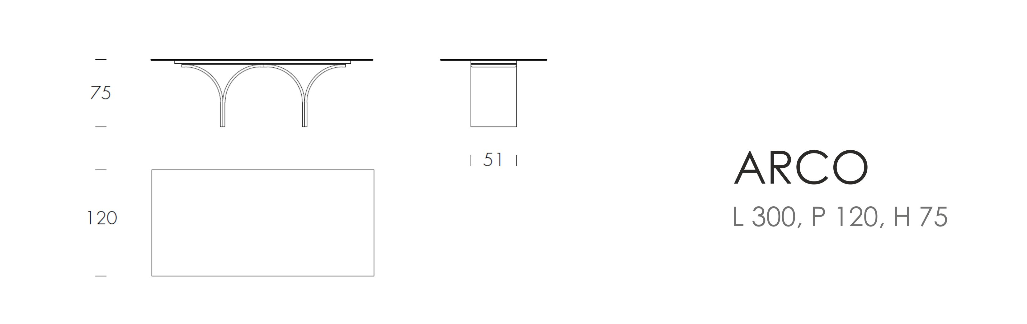 ARCO - L 300 W 120 H 75 cm (прямоугольный)