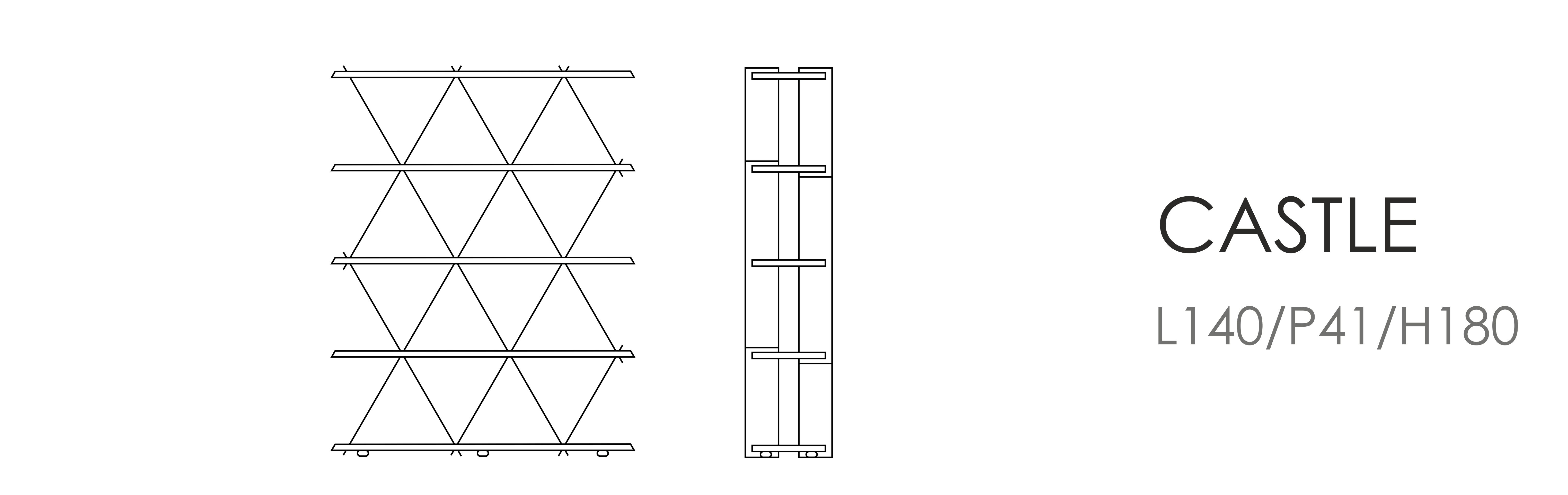 Стеллаж Castle L140/P41/H180