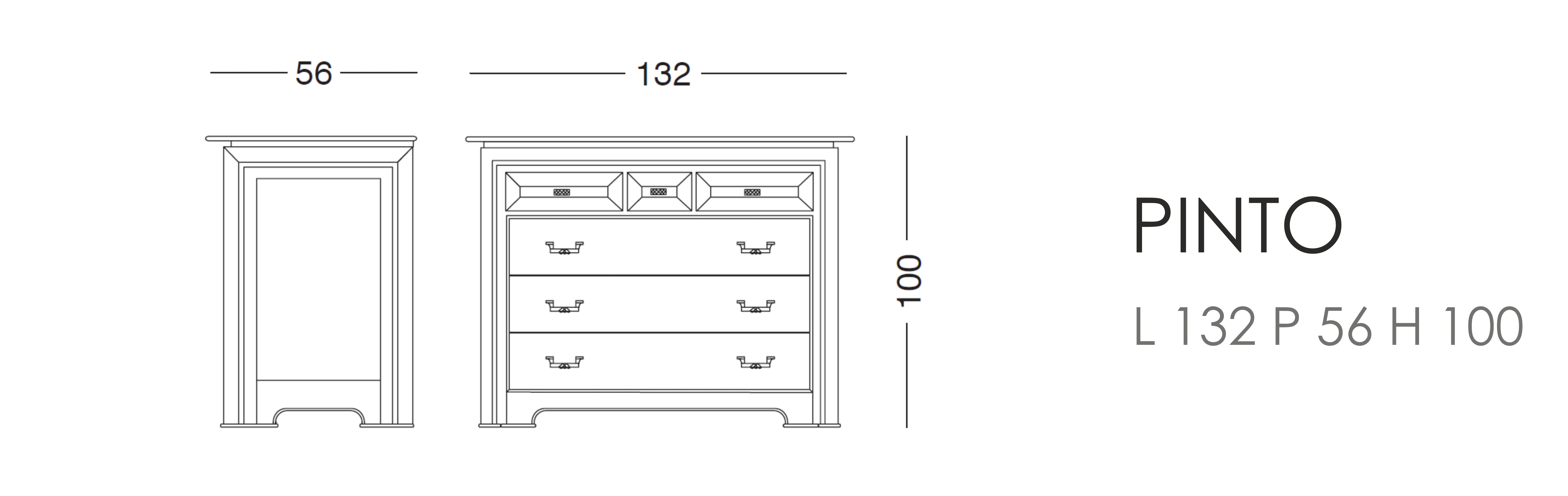 Комод Pinto - L 132 P 56 H 100