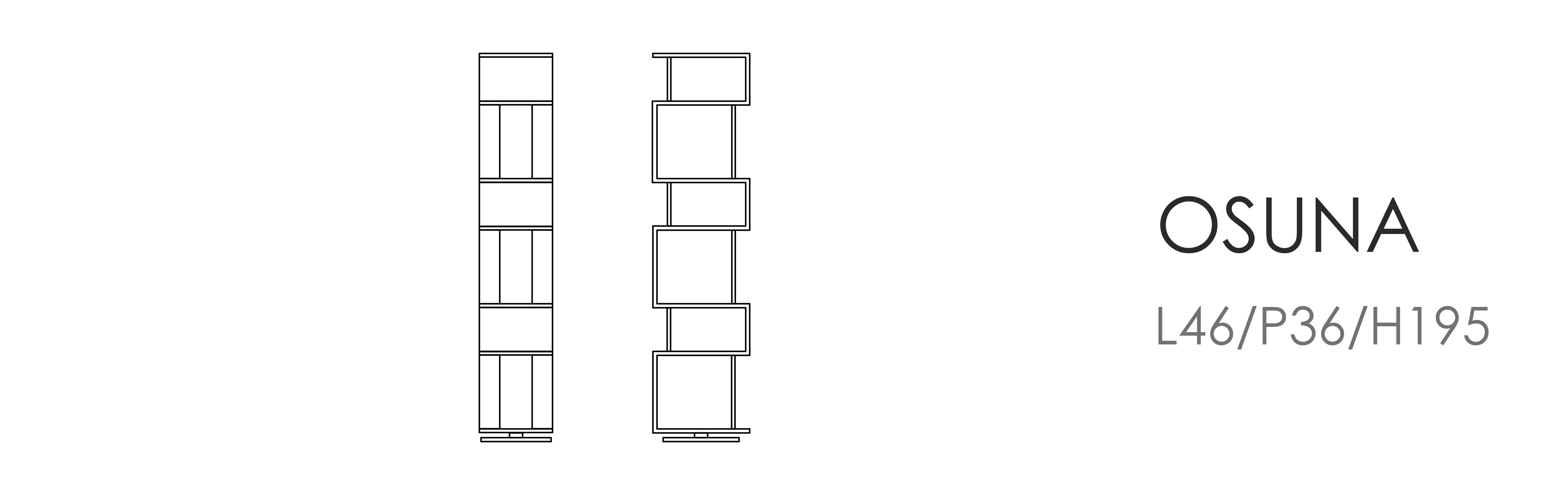 Стеллаж Osuna L46/P36/H195