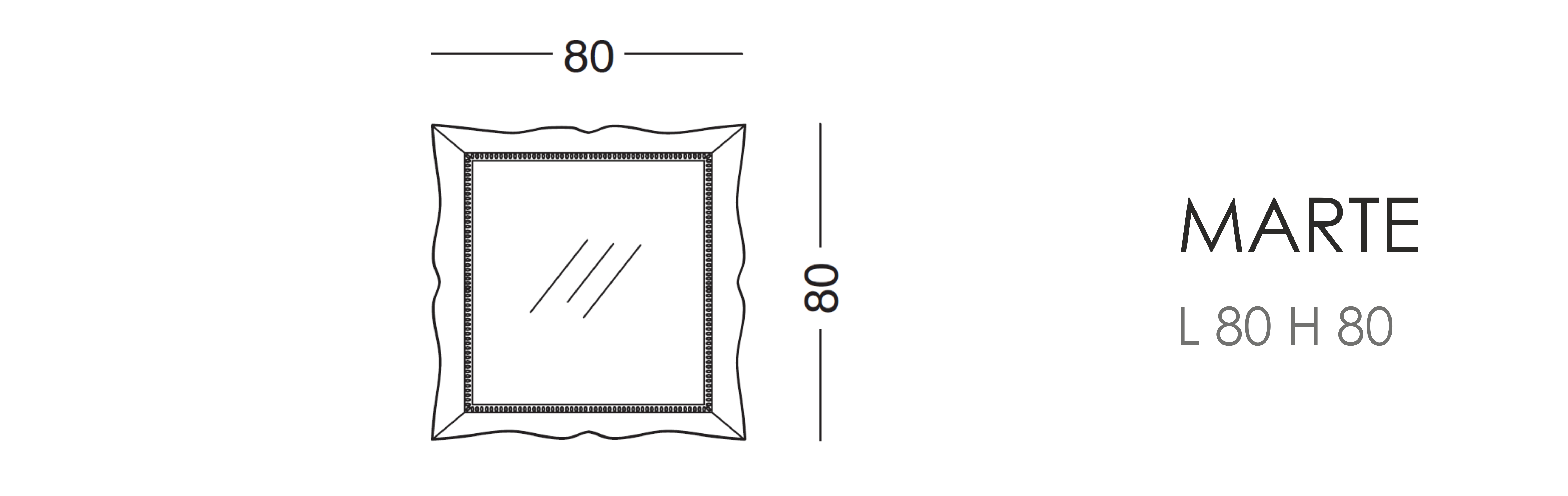 Зеркало Marte L 80 H 80