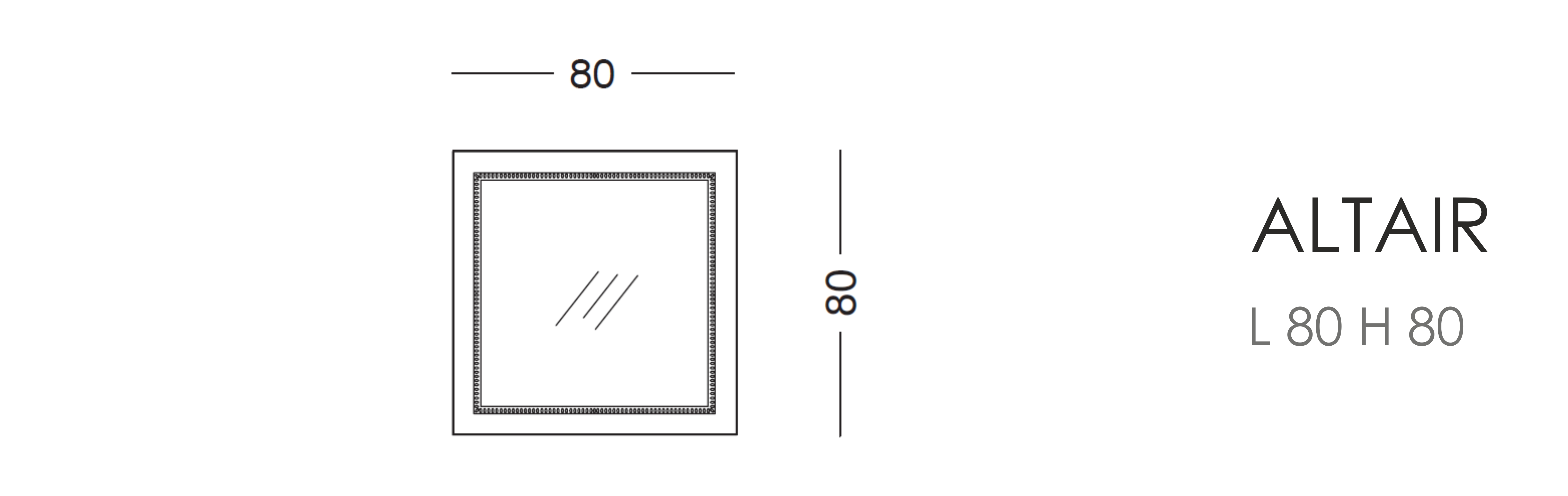 Зеркало Altair L 80 H 80
