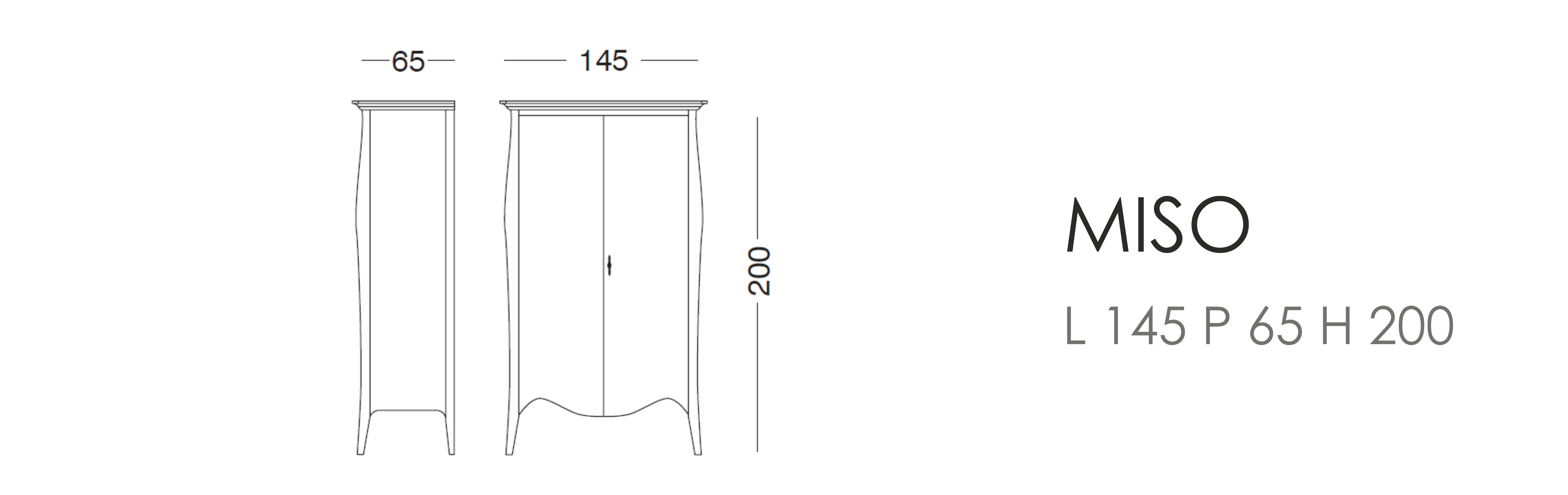 Шкаф Miso - L 145 P 65 H 200
