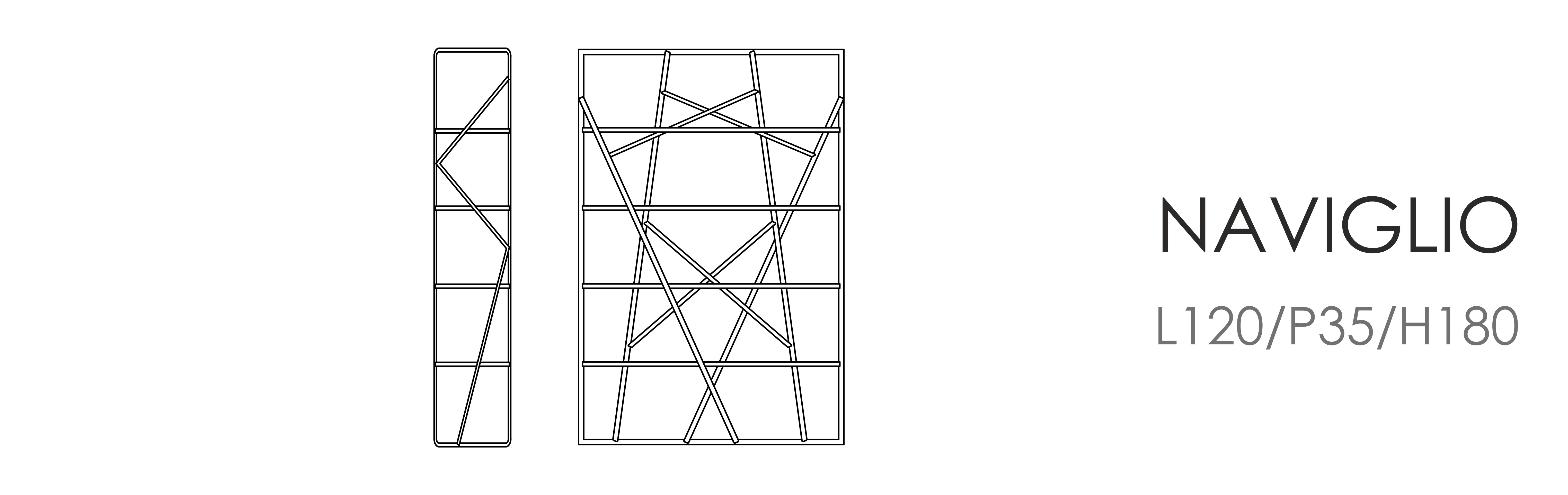 Стеллаж  Naviglio L120/P35/H180