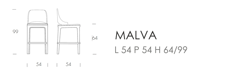 Полу-барный Malva (L 54 P 54 H 64/99)