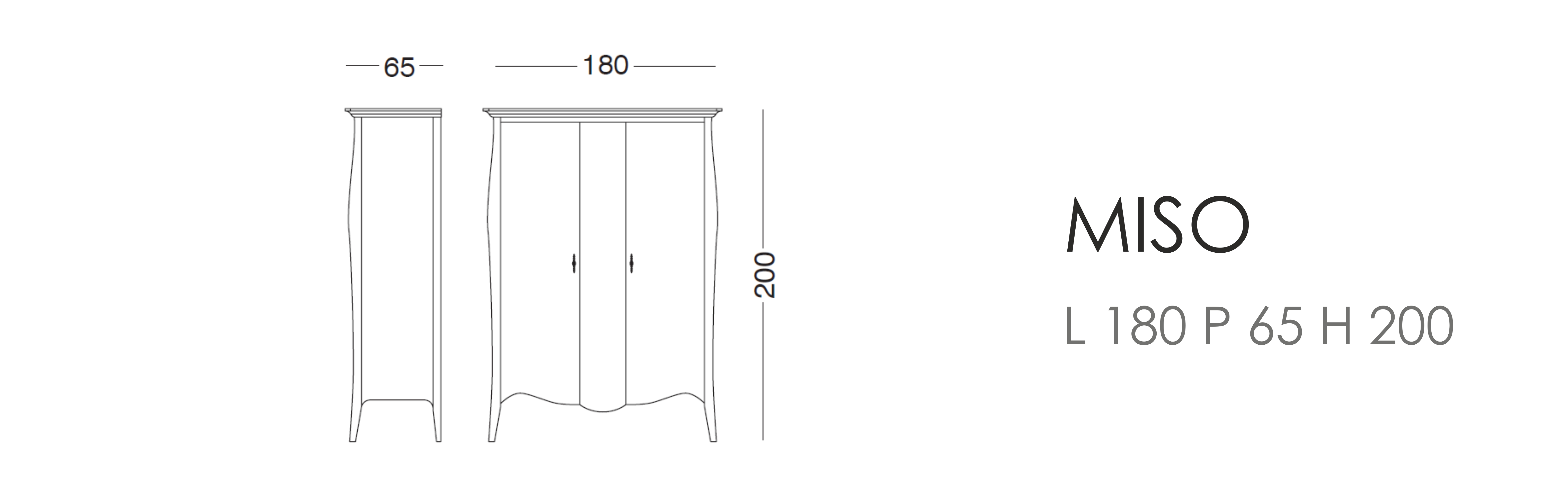 Шкаф Miso - L 180 P 65 H 200