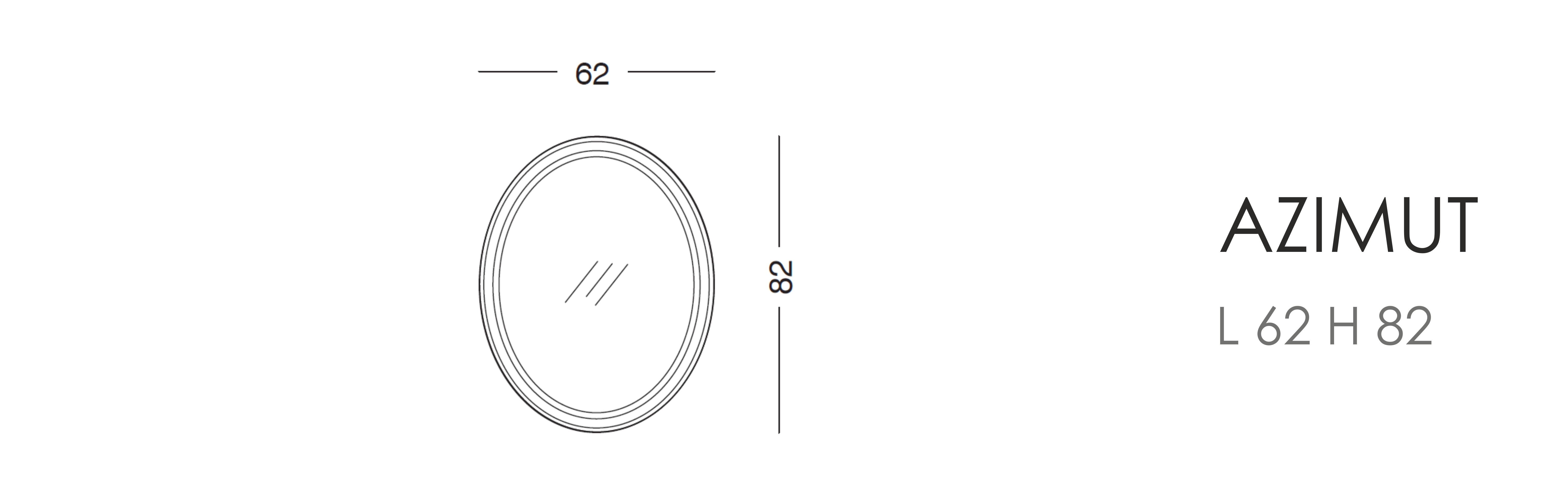 Зеркало Azimut L 62 H 82