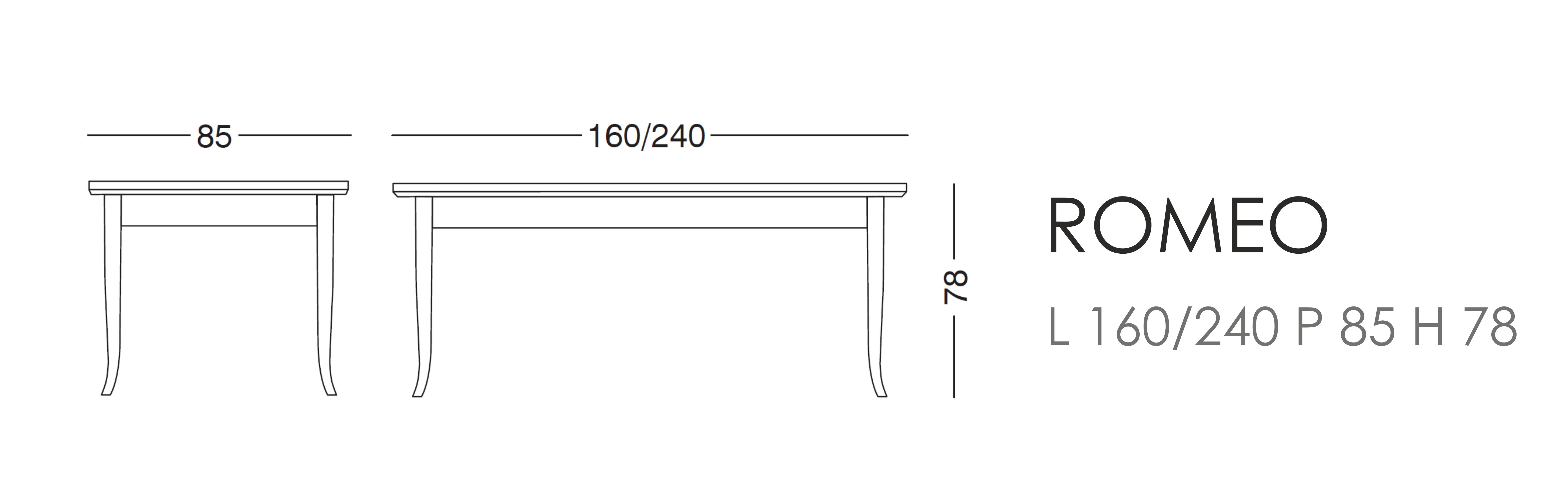 Стол - Romeo L160-240/P85/H78
