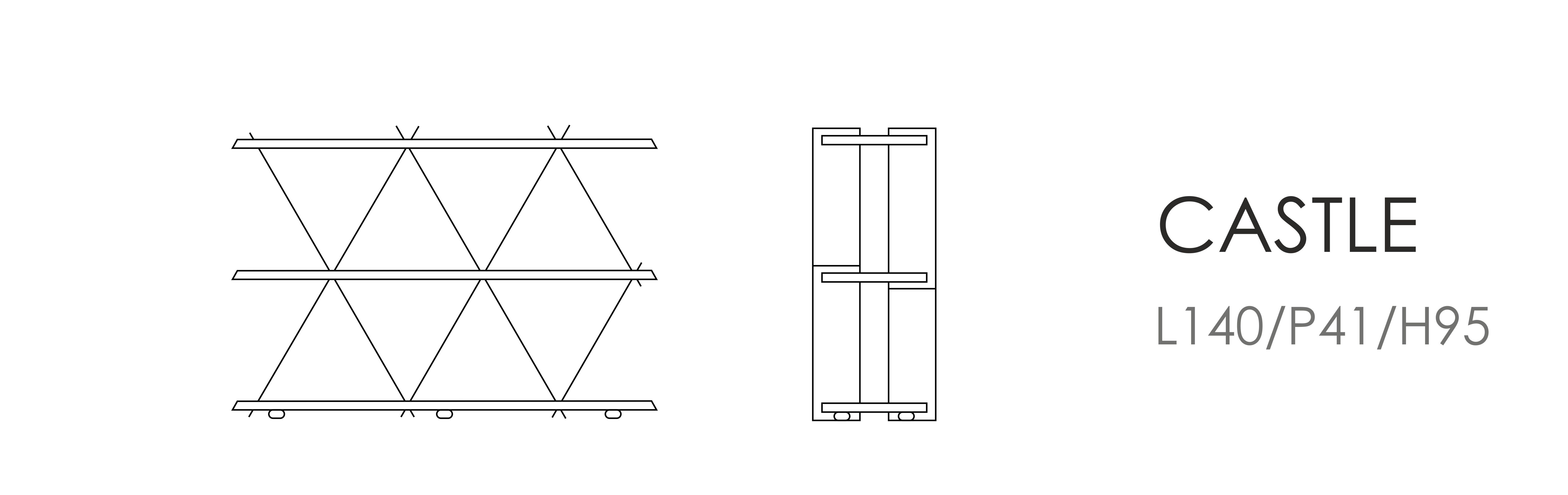 Стеллаж Castle L140/P41/H95