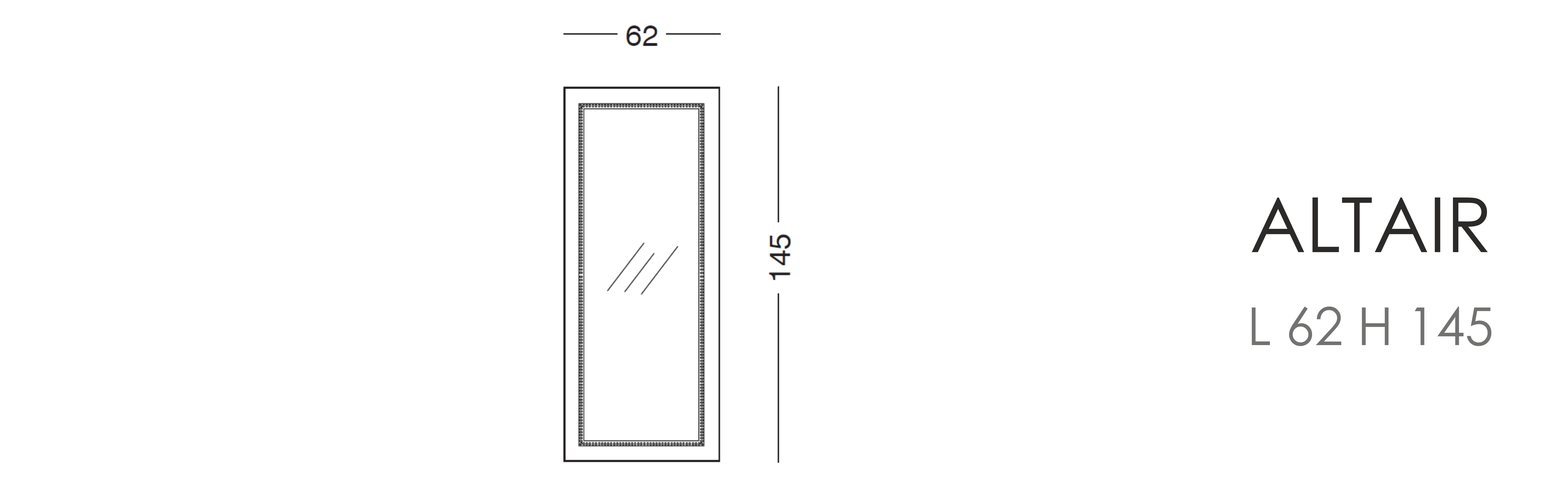 Зеркало Altair L 62 H 145