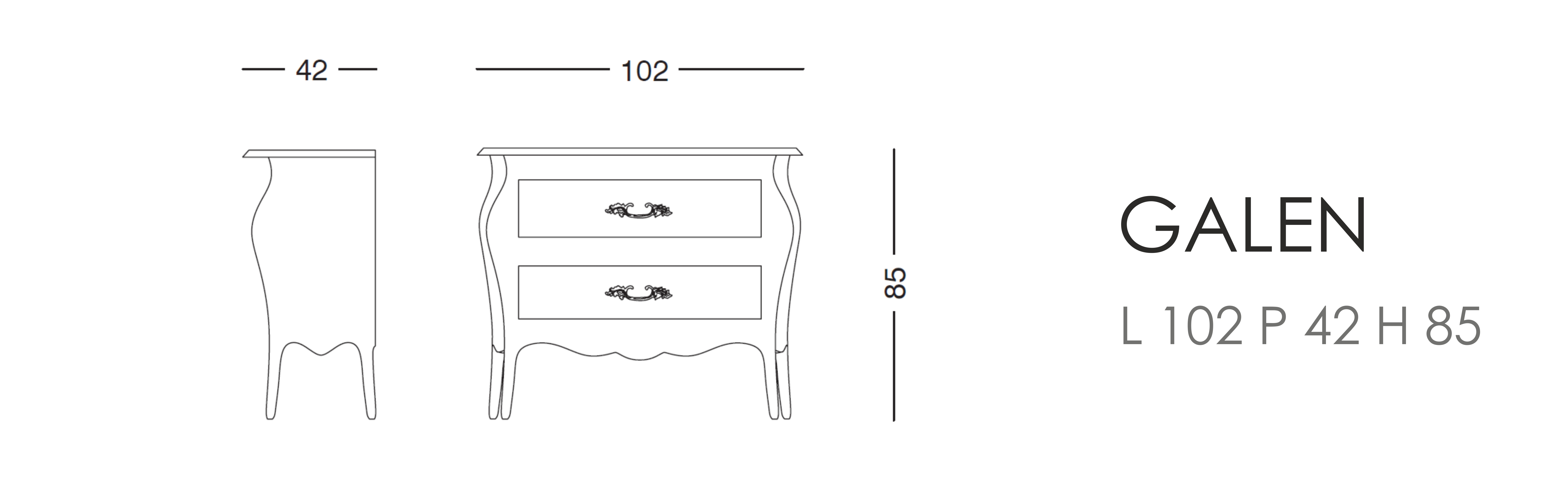 Комод  Galen L 102 P 42 H 85