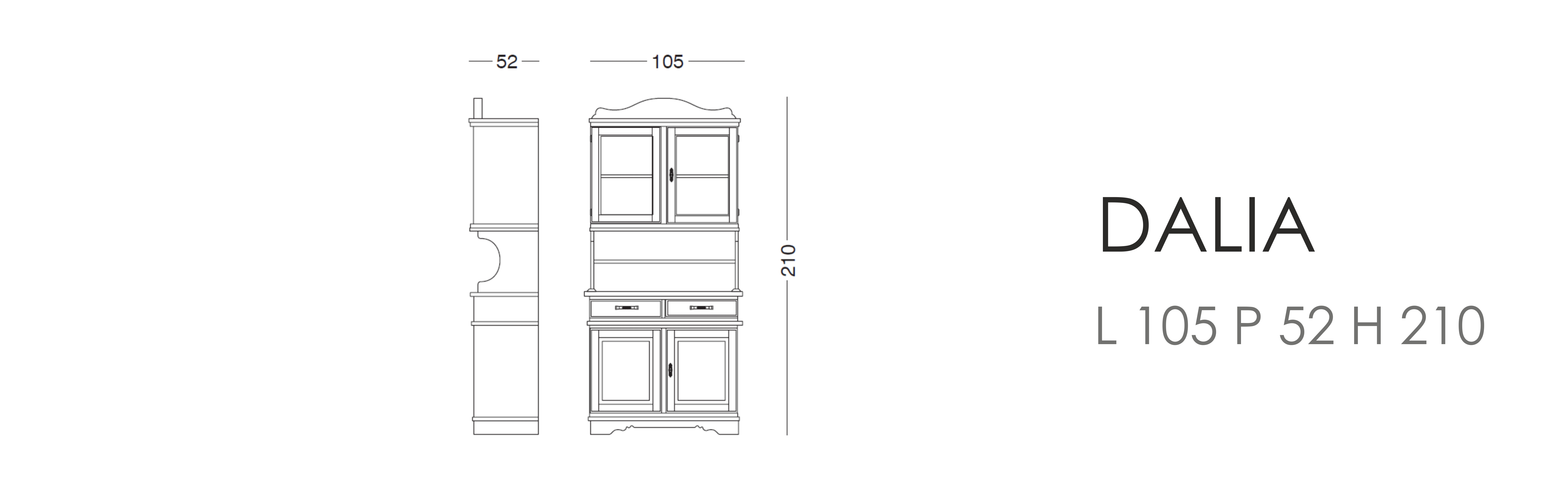 Сервант Dalia L 105 P 52 H 210