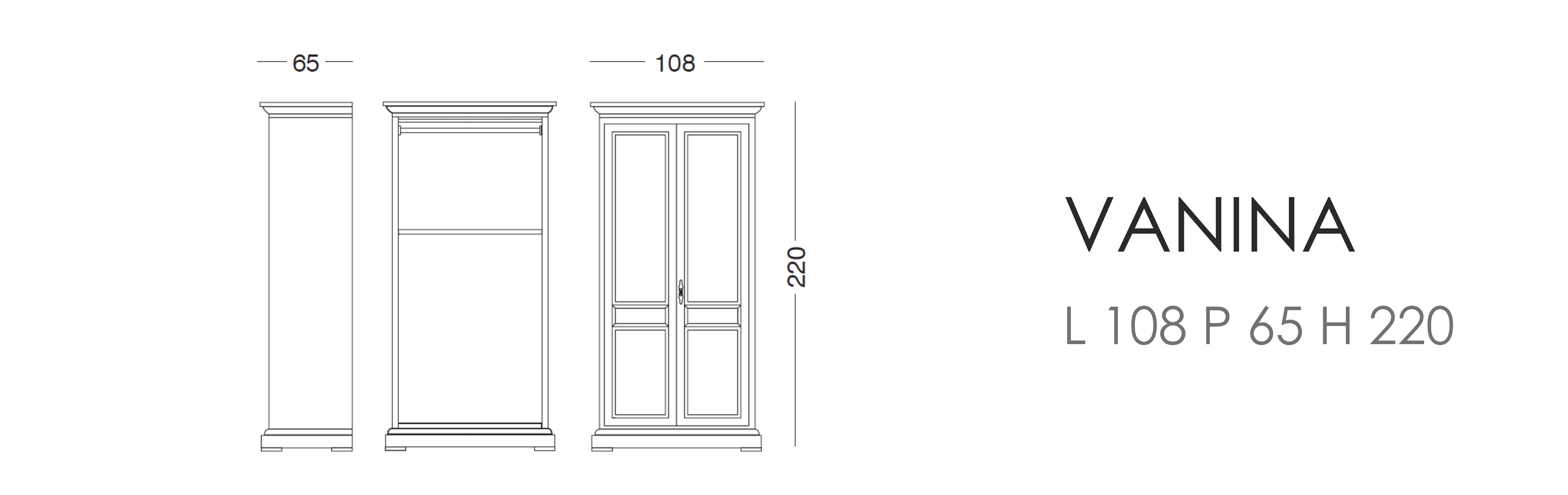 Шкаф Vanina - L 108 P 65 H 220 