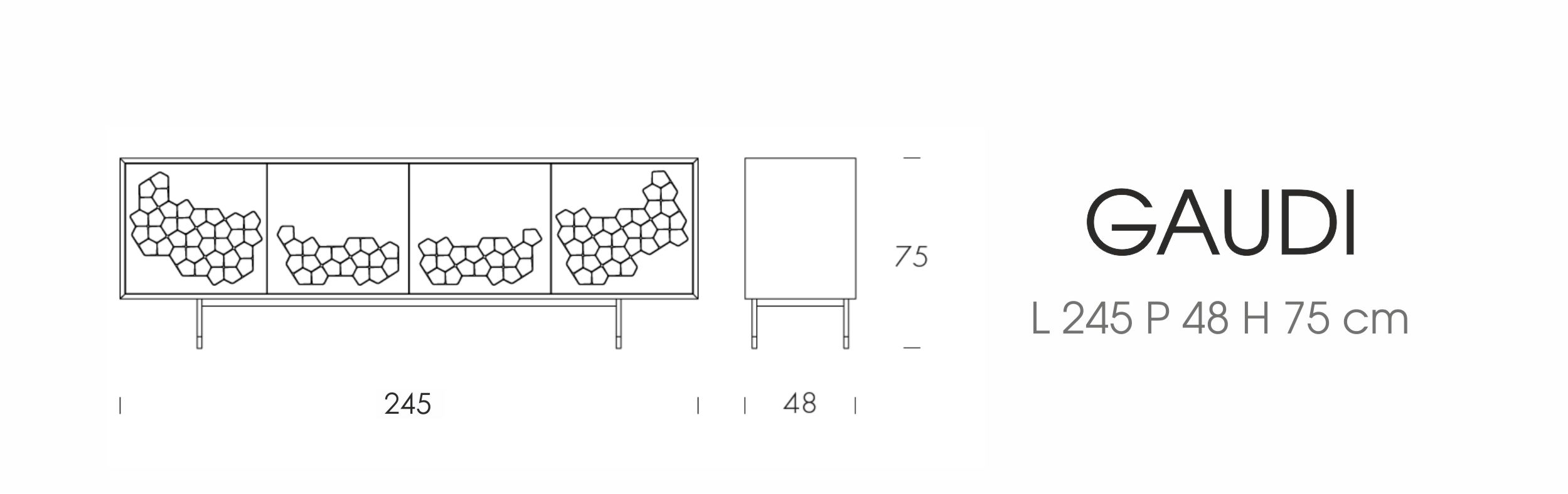 Сервант Gaudi (L 245 P 48 H 75)