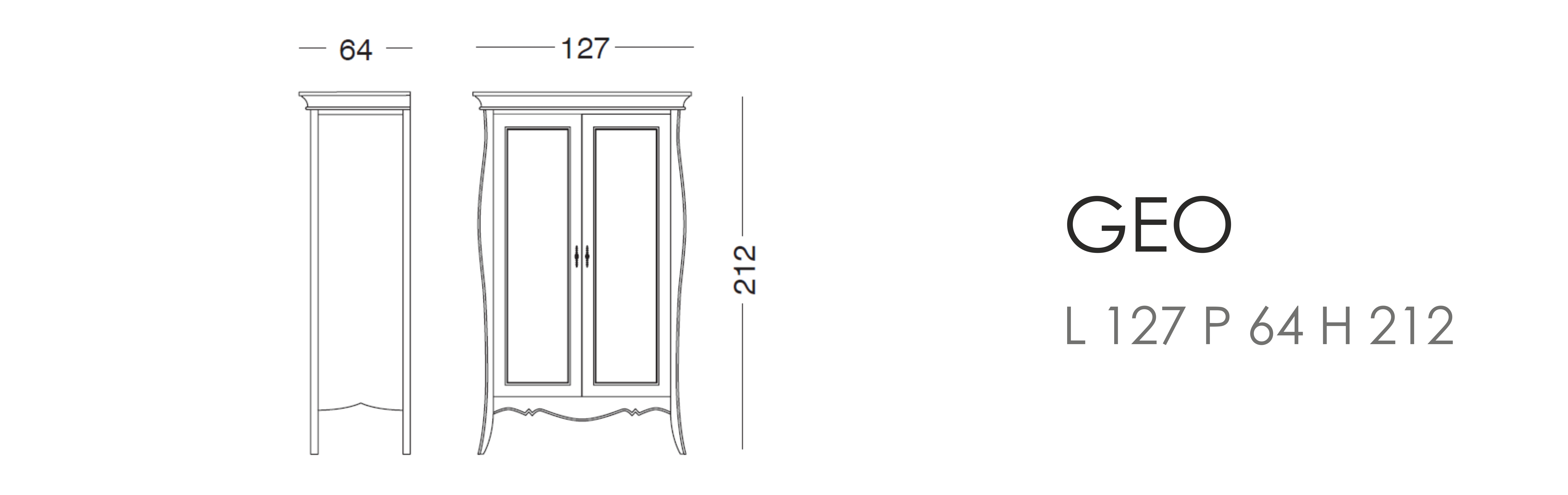 Шкаф Geo - L 127 P 64 H 212 