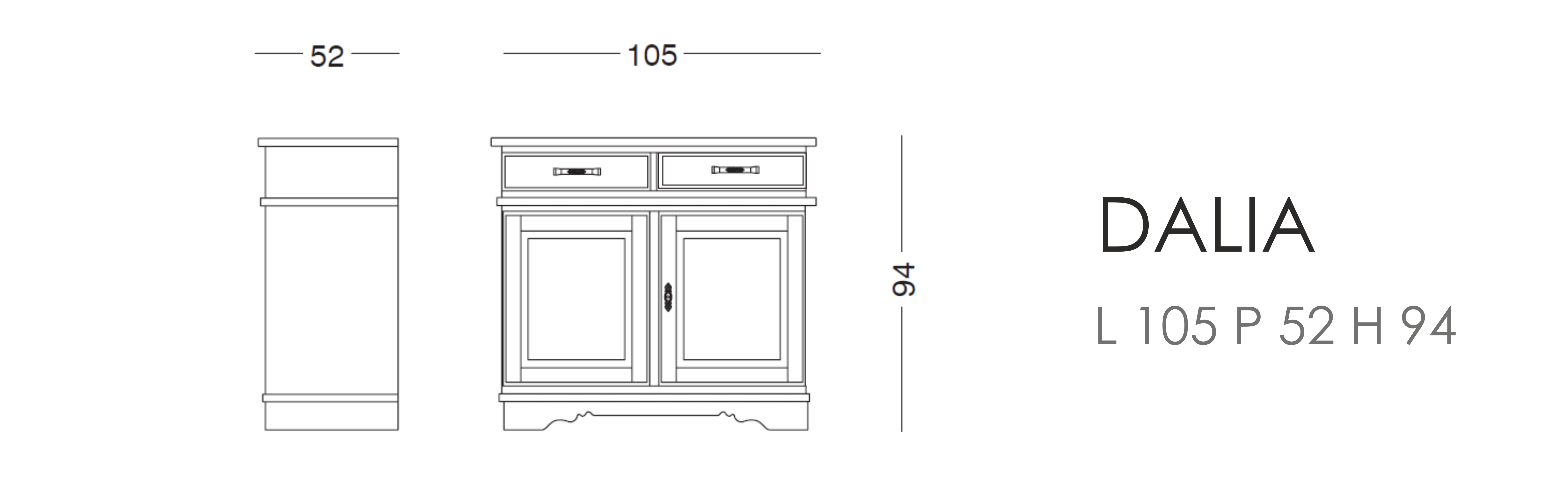 Сервант Dalia L 105 P 52 H 94