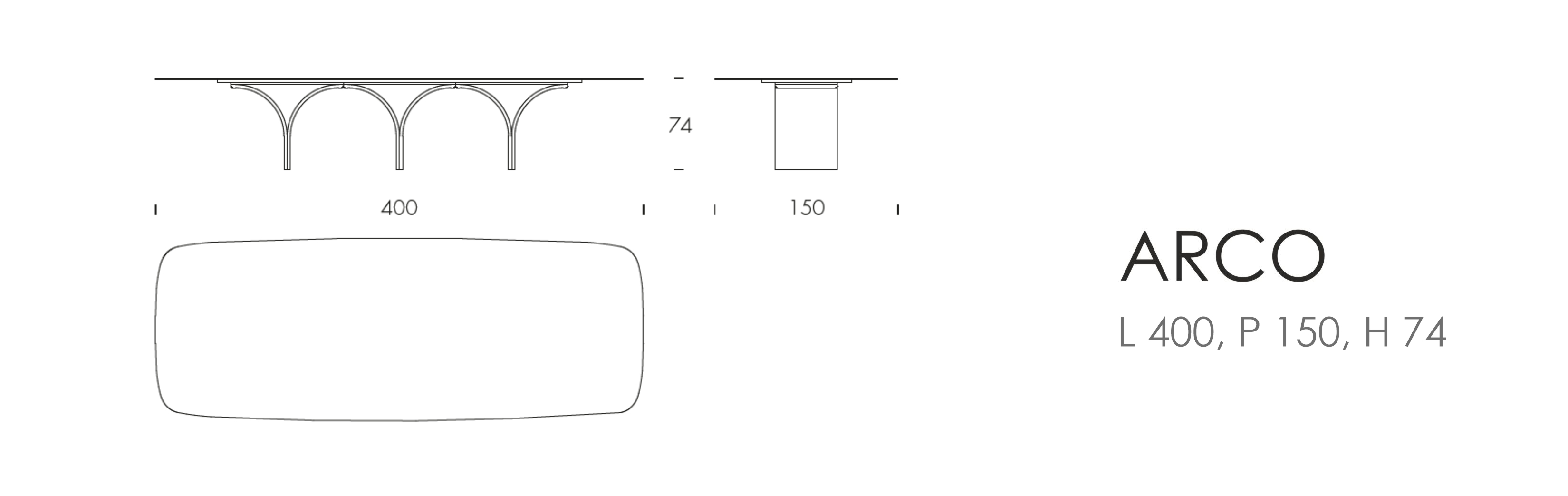 ARCO - L 400 W 150 H 74 cm (с закругленными углами)