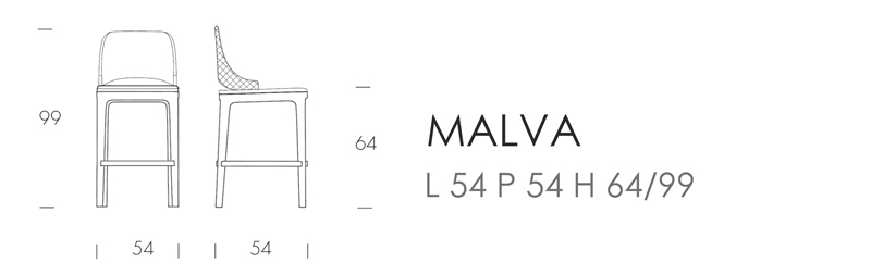 Полу-барный Malva Стежка (L 54 P 54 H 64/99)