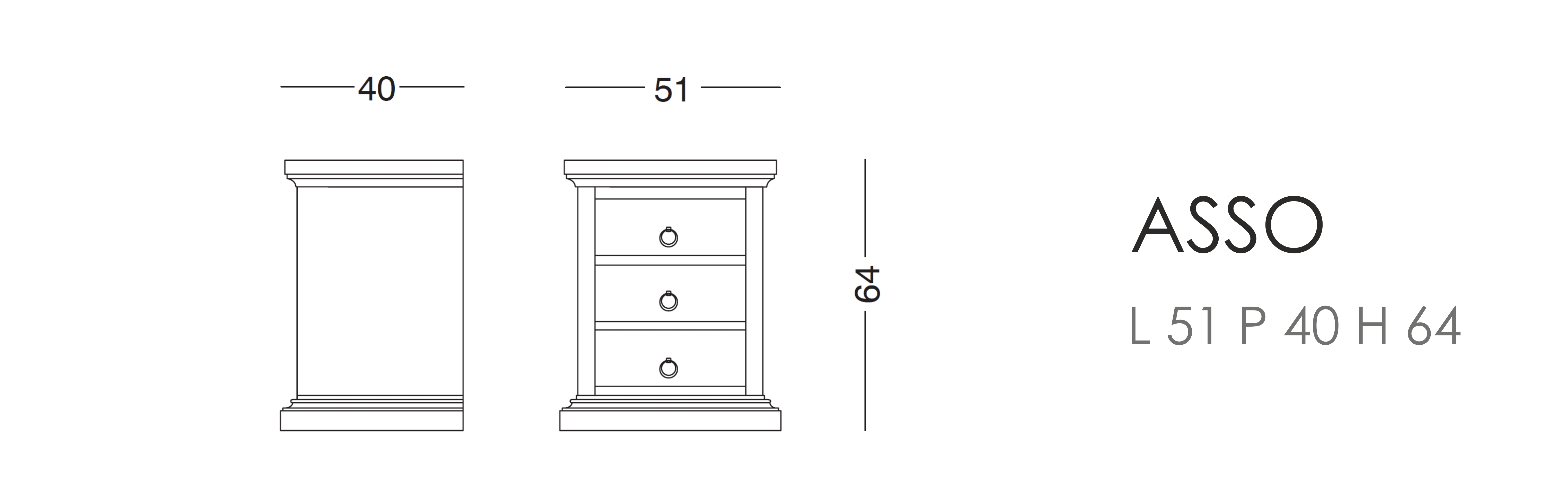 Тумба Asso - L 51 P 40 H 64